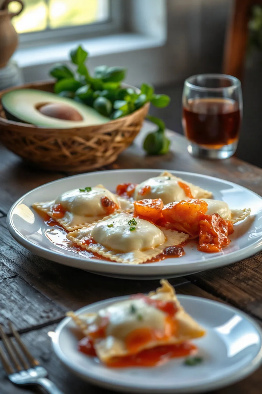 Ravioli maison aux quatre fromages