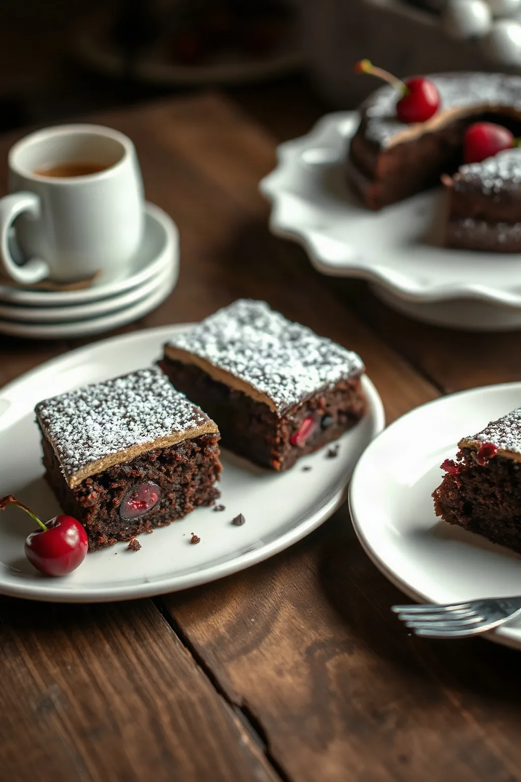 Pastel de Chocolate y Cerezas Favorito de Santa