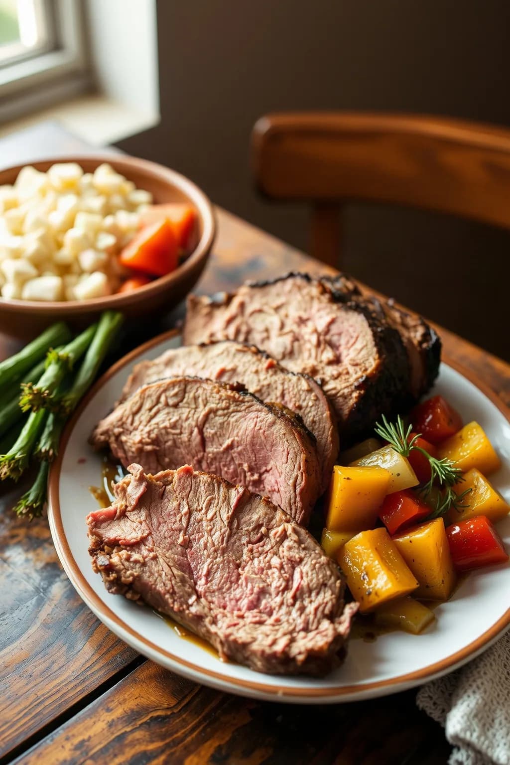 Poitrine de bœuf salé braisée avec légumes