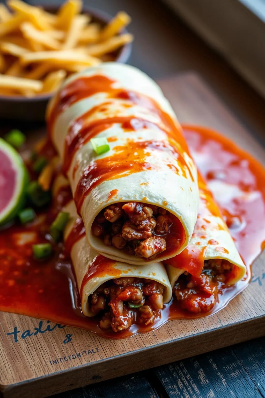Burritos Humides Fabuleux avec Sauce Enchilada Riche