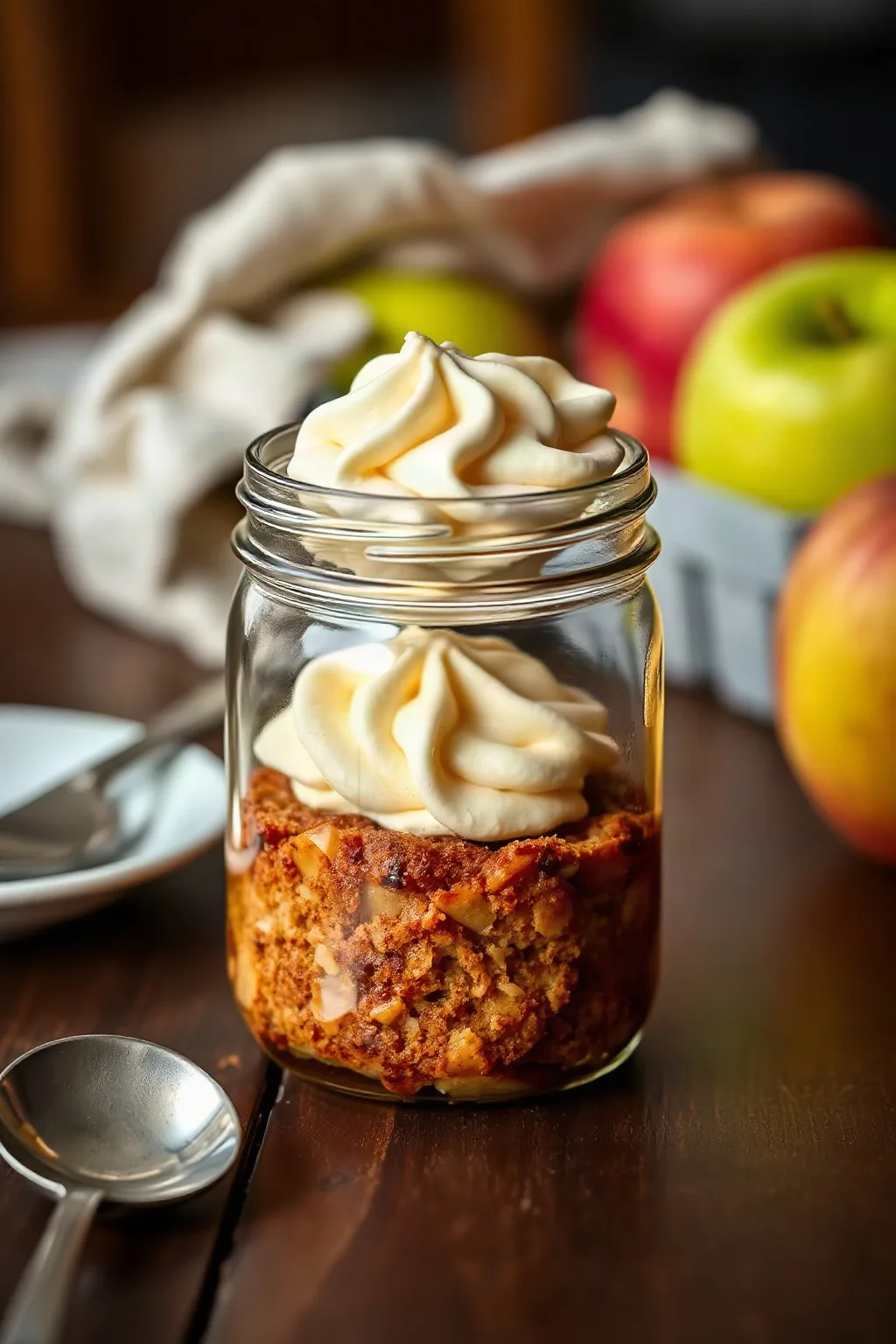 Delicious Apple Cake in a Jar