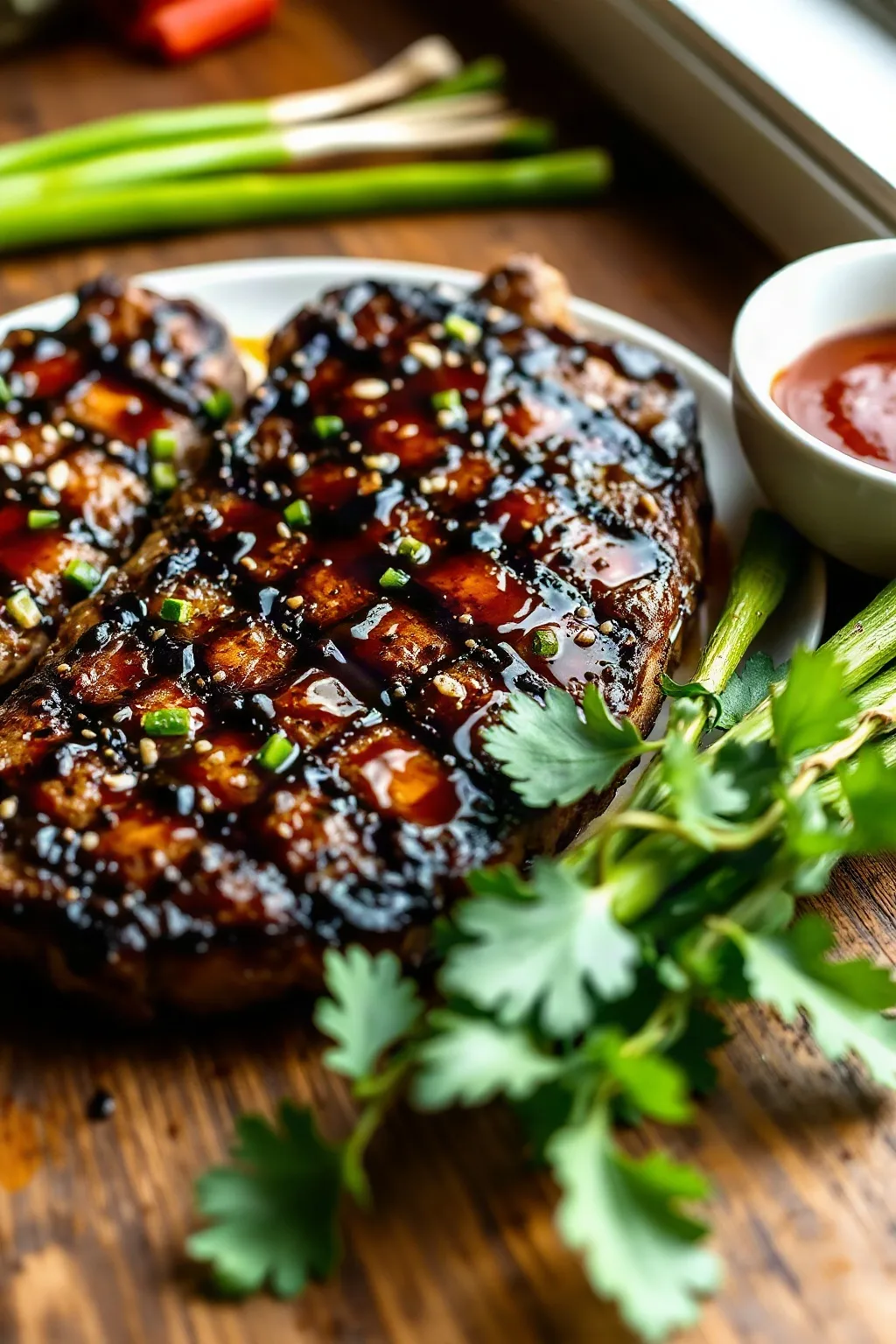 Bifteck au sésame grillé avec marinade soja-gingembre