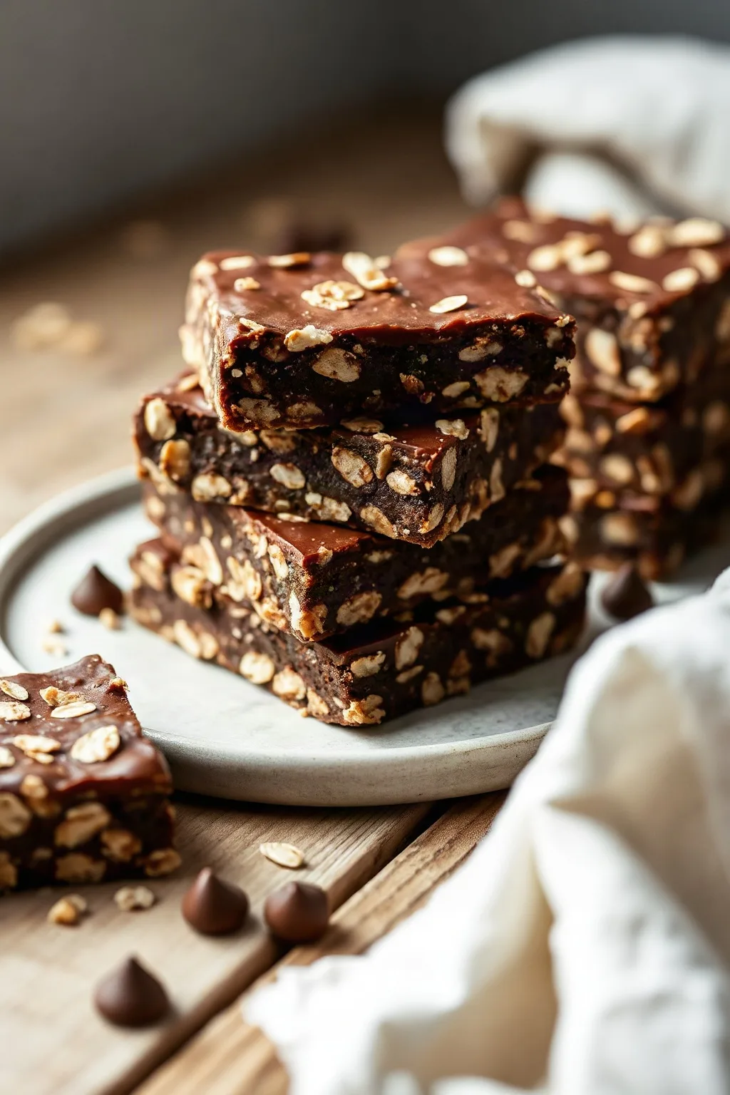 No Bake Chocolate Oat Bars