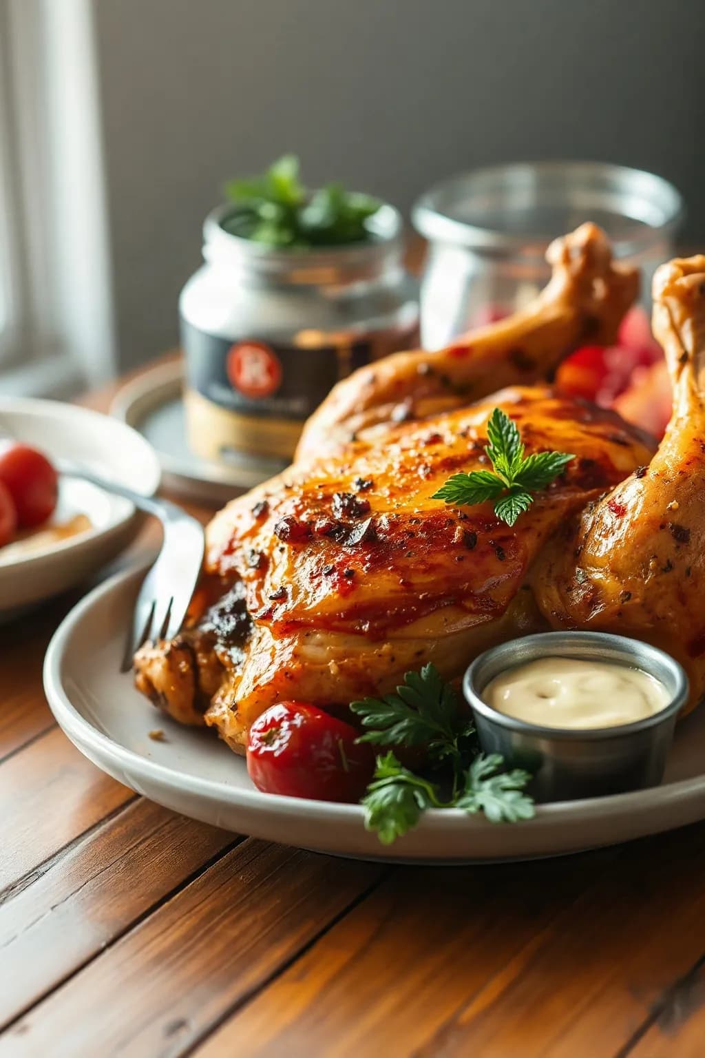 Juicy Roasted Chicken with Herb Butter
