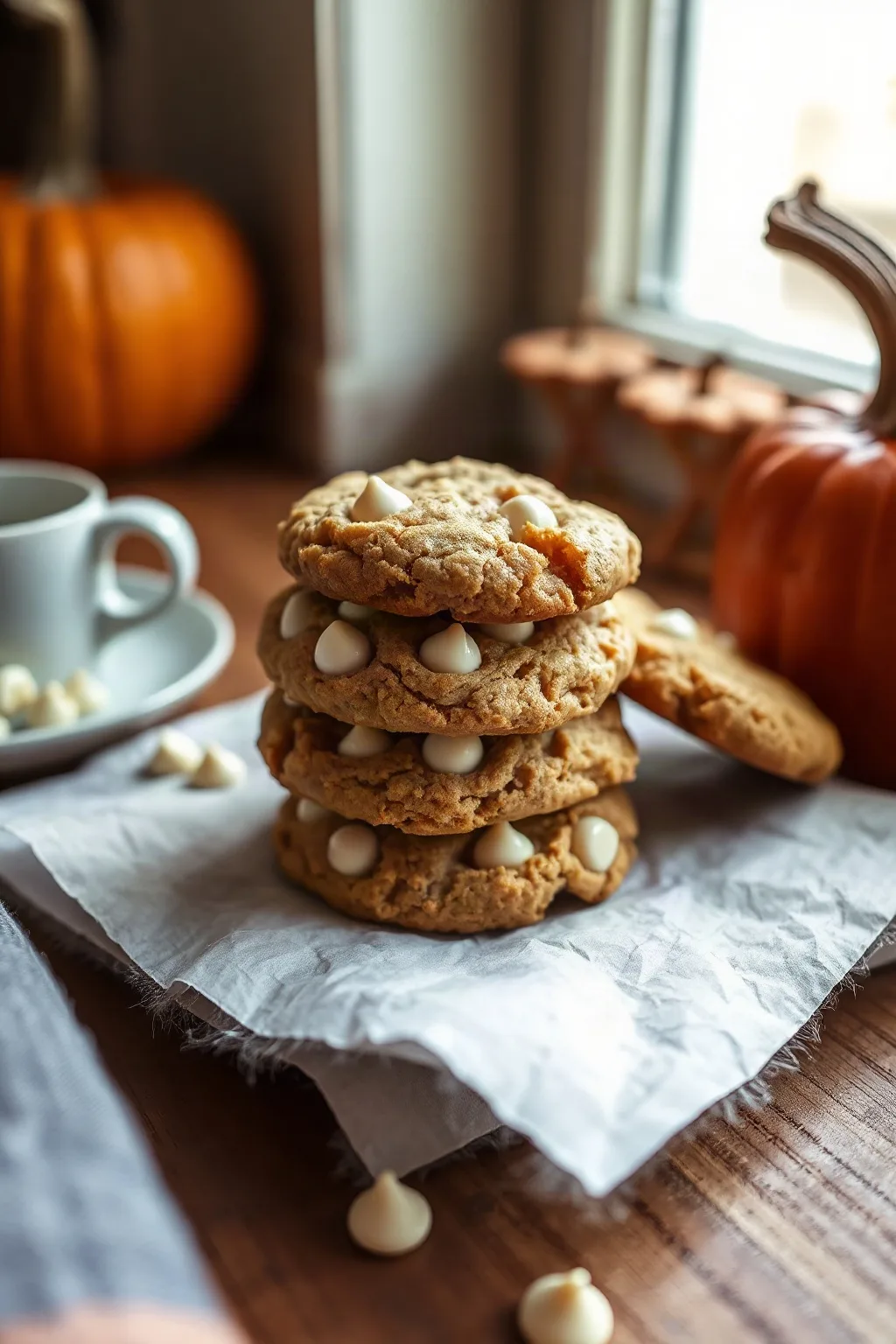 White Chocolate Pumpkin Cookies