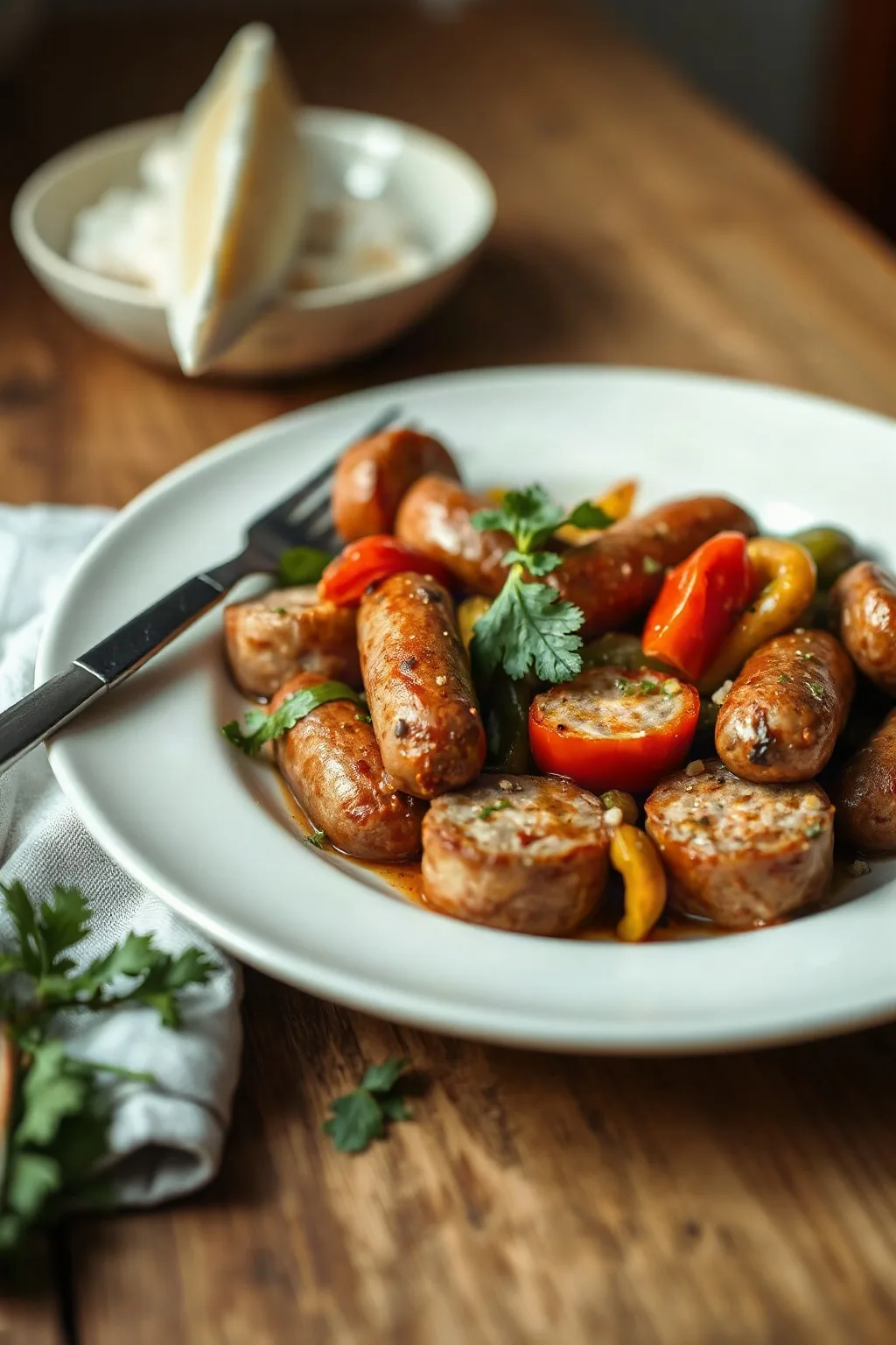 Turkey Sausage and Pepper Skillet Delight
