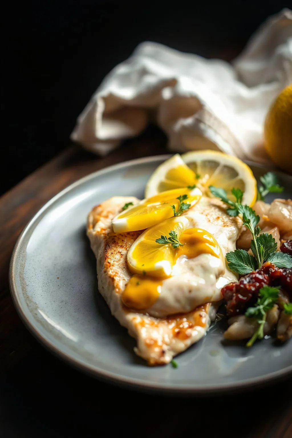 Pan Seared Tilapia with Lemon Butter Sauce