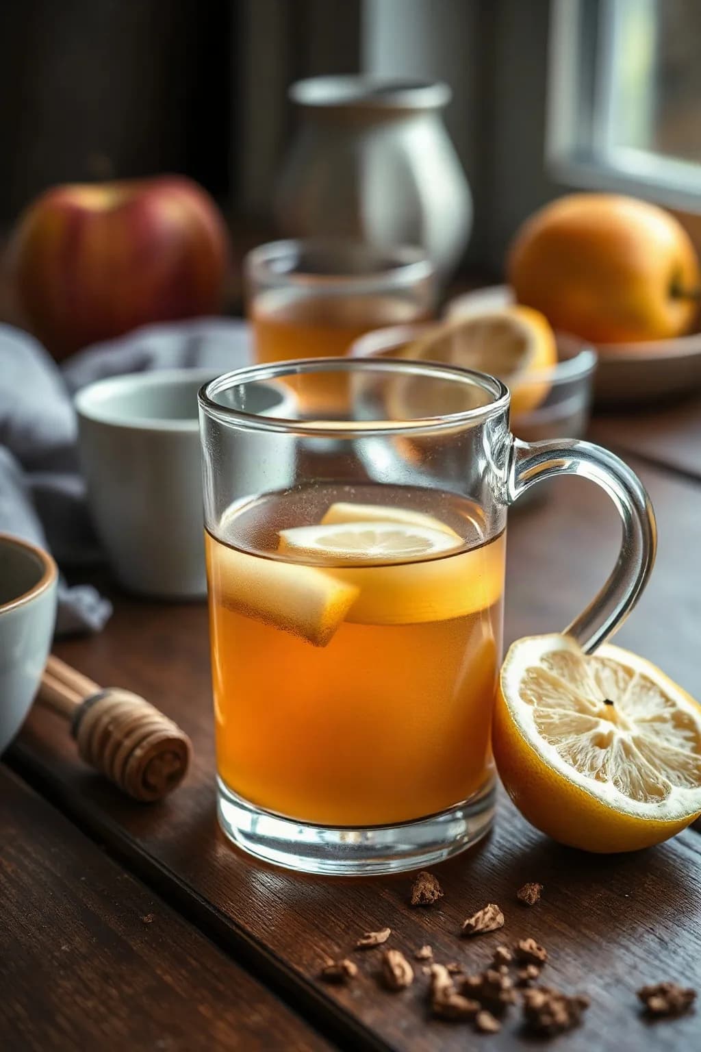 Apple Cider Vinegar Tea with Honey and Lemon
