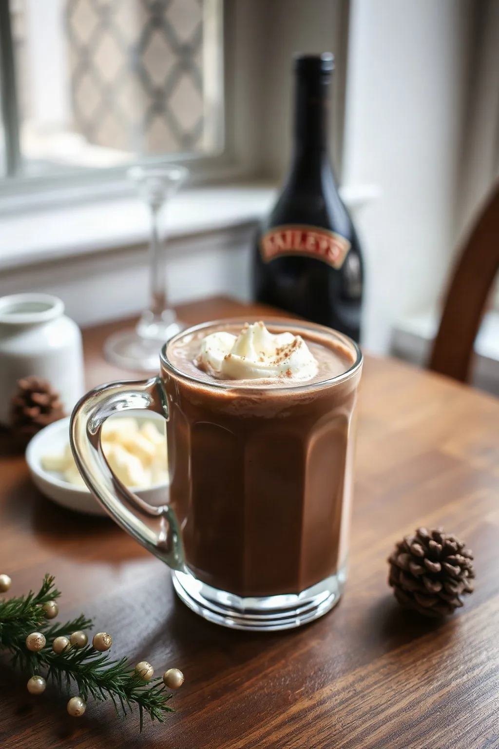 Creamy Baileys Hot Chocolate