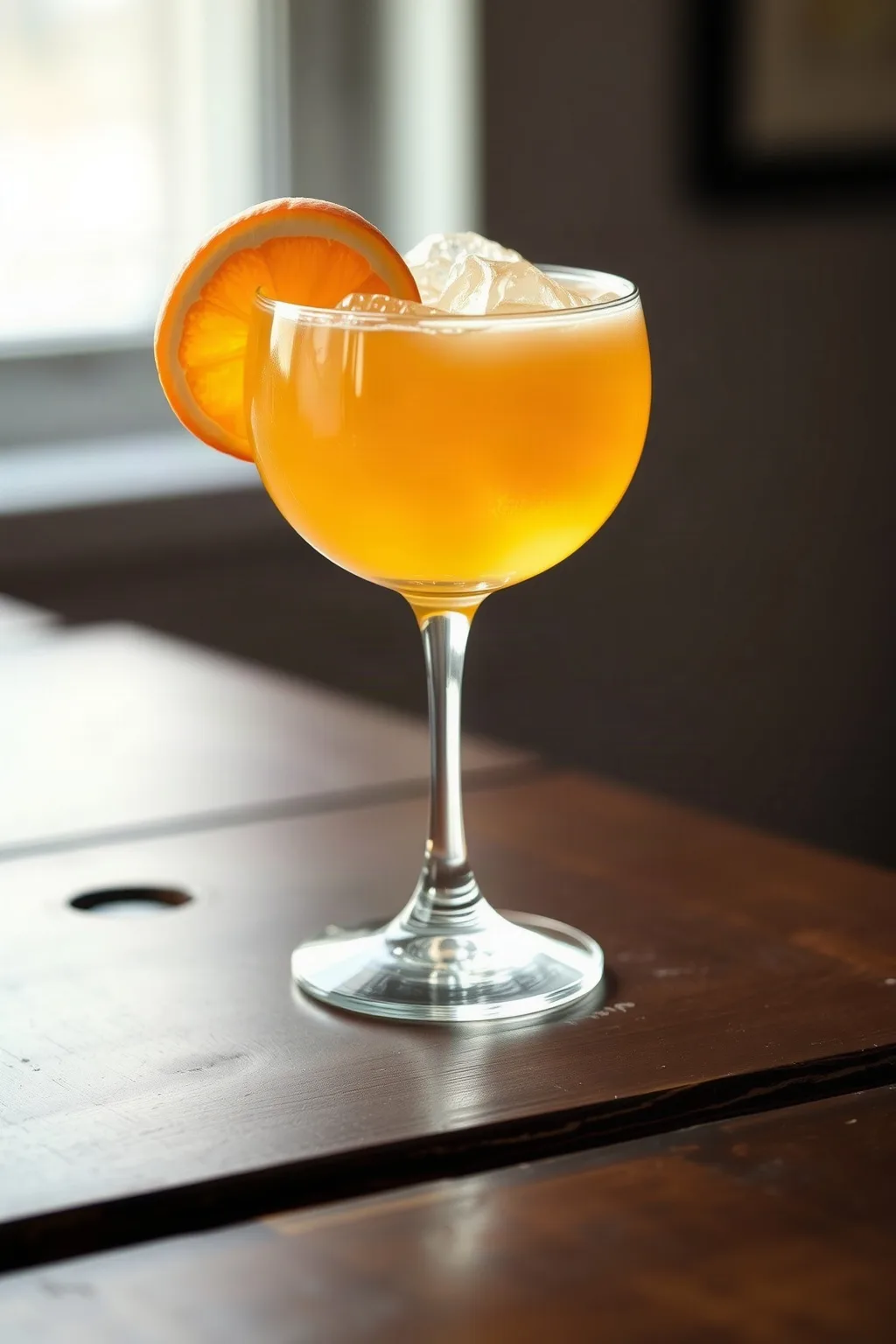 Pierced Fuzzy Navel Cocktail
