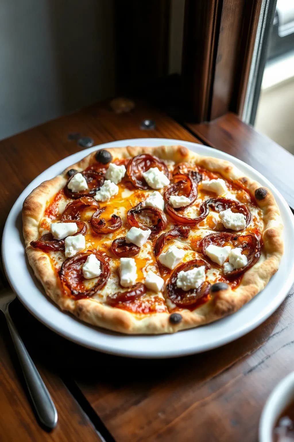 Caramelized Onion and Gorgonzola Pizza
