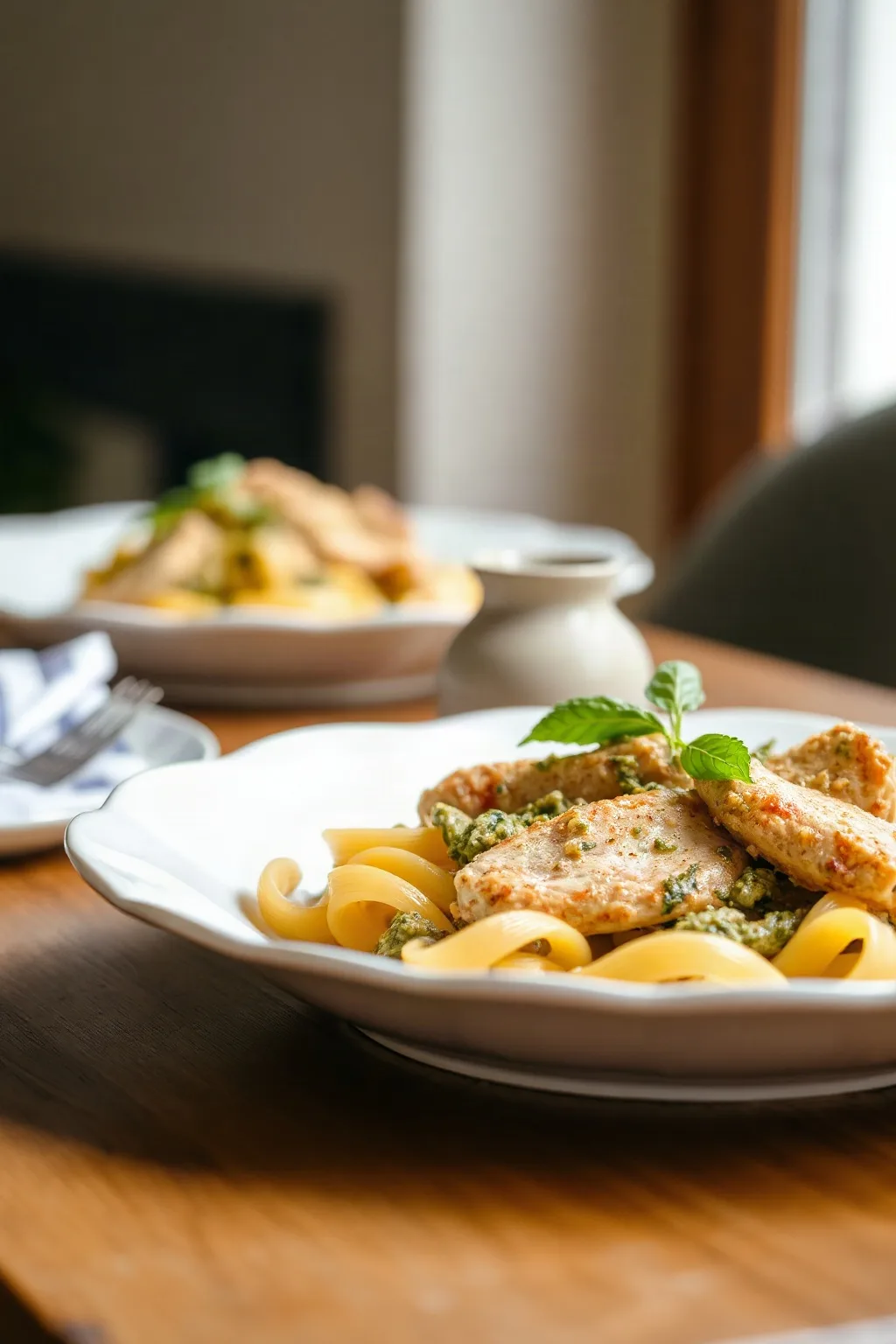 Teena's Spicy Pesto Chicken and Pasta
