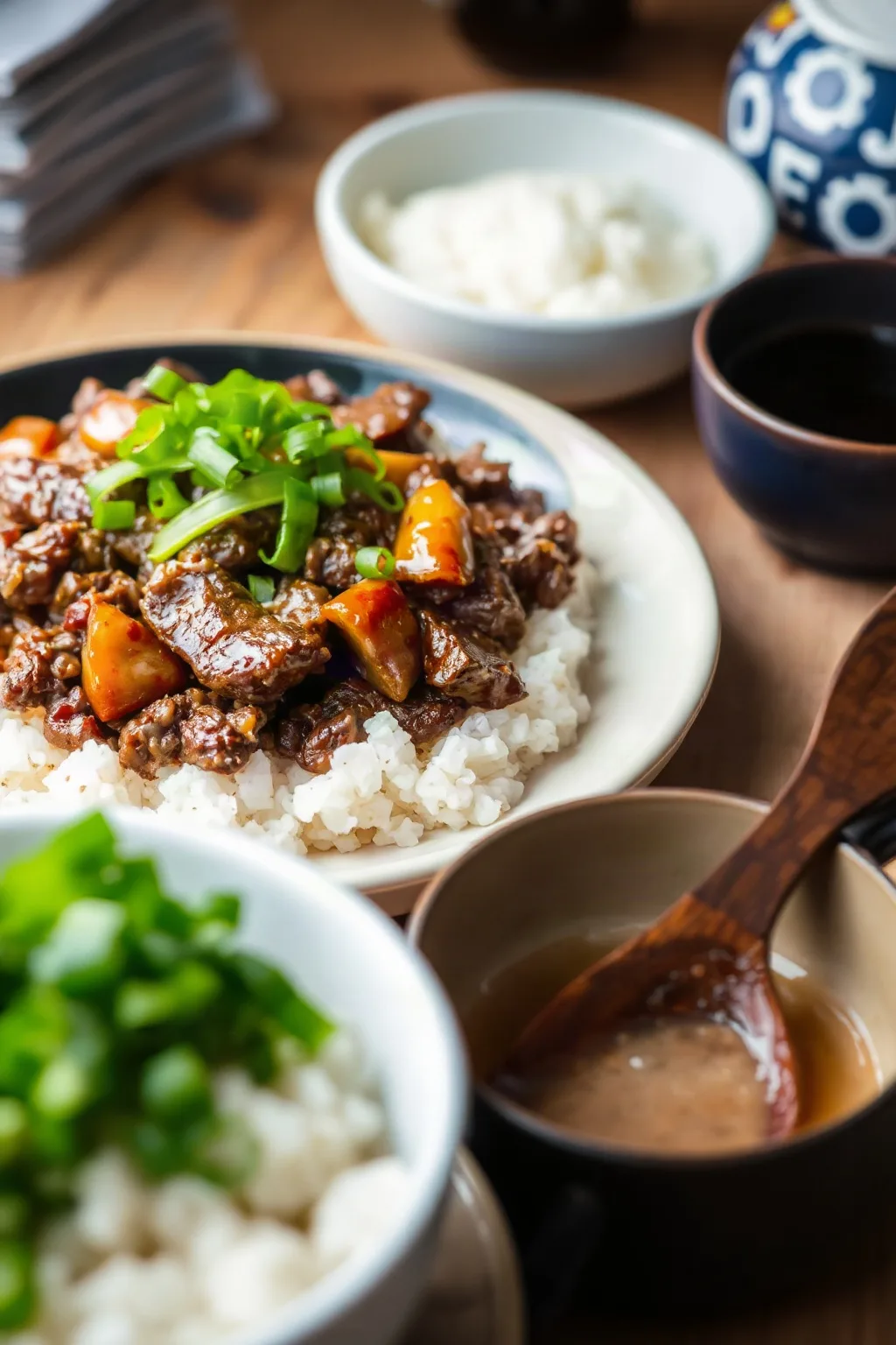 Sartén de Carne Molida Teriyaki