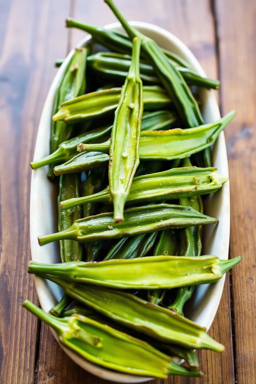 Okra Asada al Horno Súper Fácil