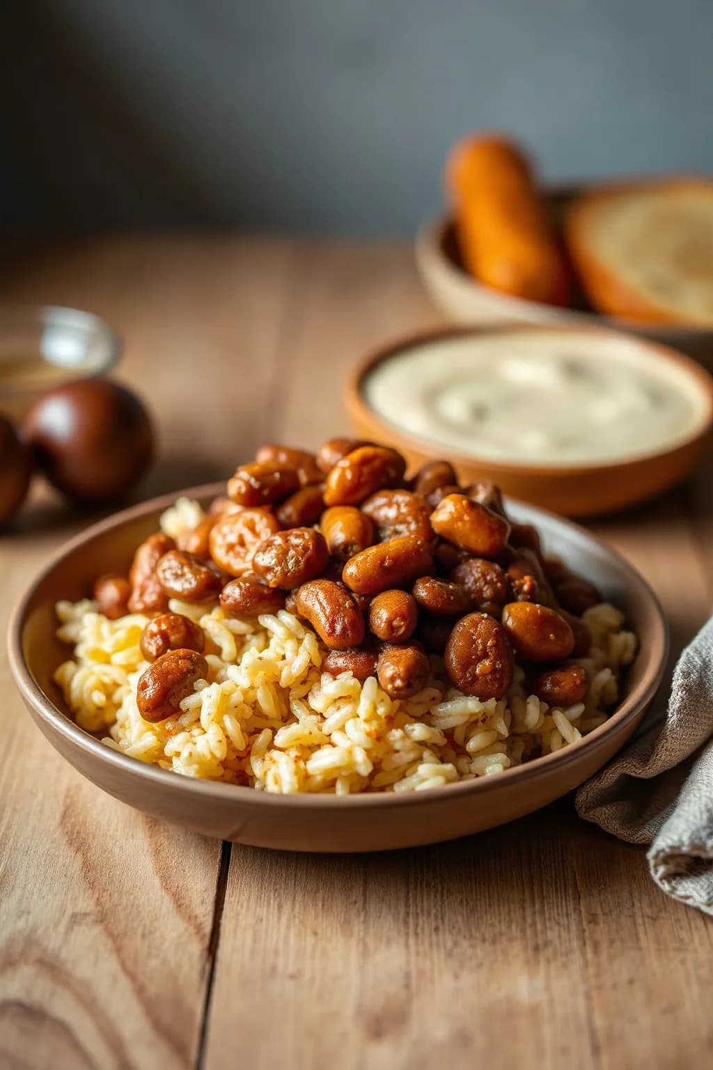Frijoles y Arroz con Chorizo Portugués