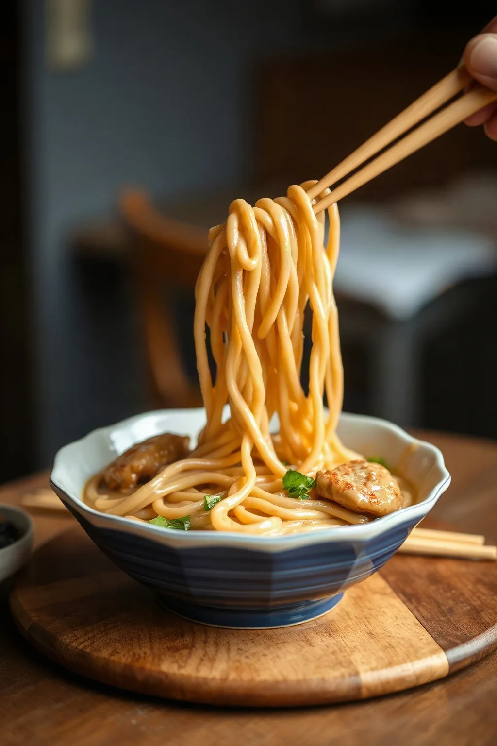 Creamy Udon Peanut Butter Noodles
