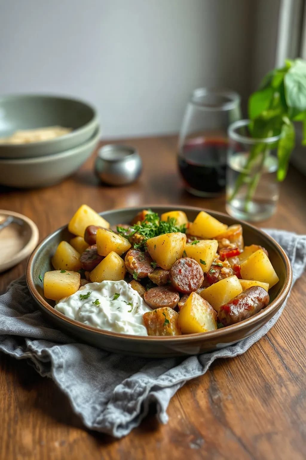Easy Dinner Hash with Potatoes and Sausage