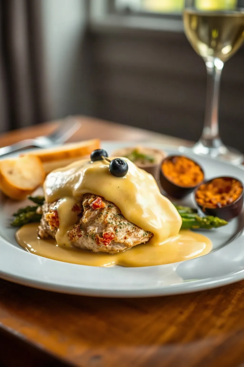 Baked Chicken Oscar Dinner: The Whole Shebang