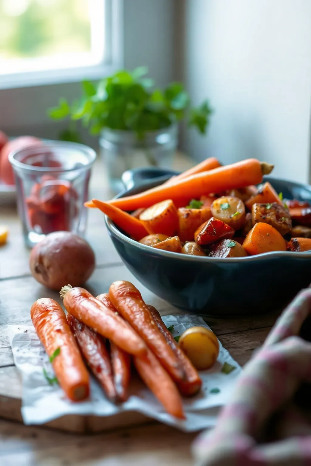 Perfectly Roasted Carrots and Potatoes