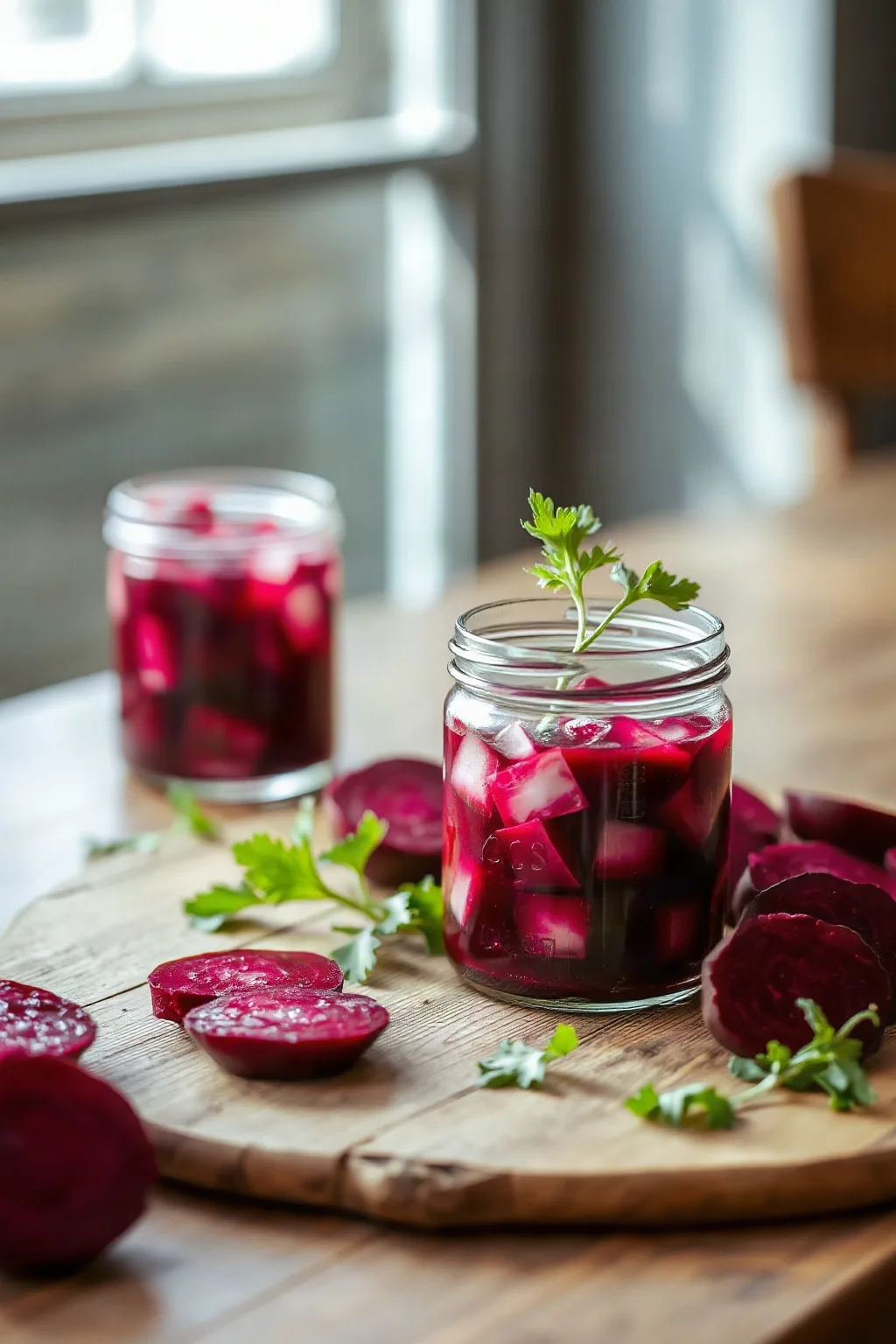 Raw Fermented Beets with a Tangy Twist