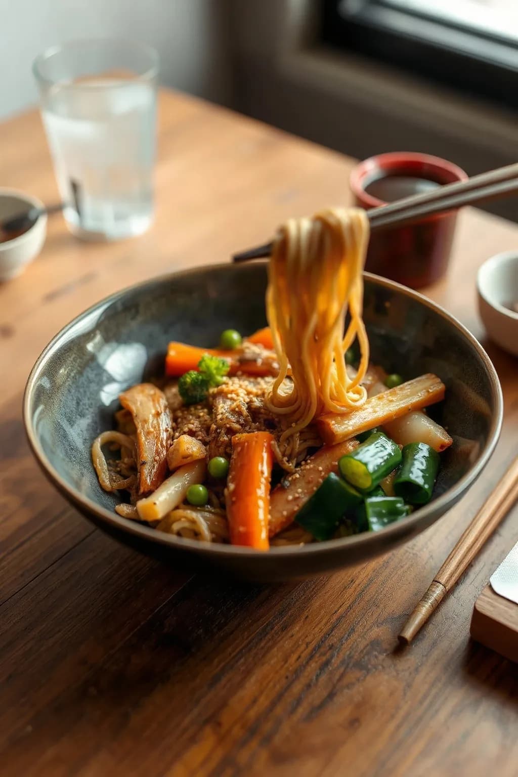 Sesame Udon Noodles with Vegetables
