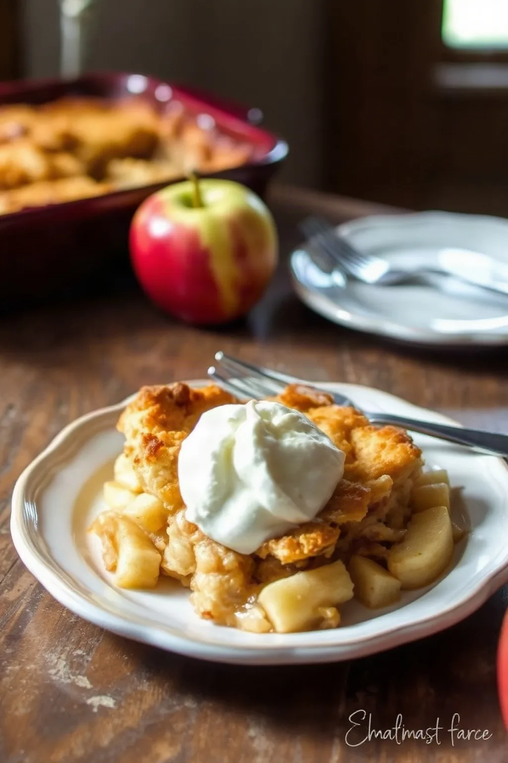 Budín de Pan con Manzanas de la
