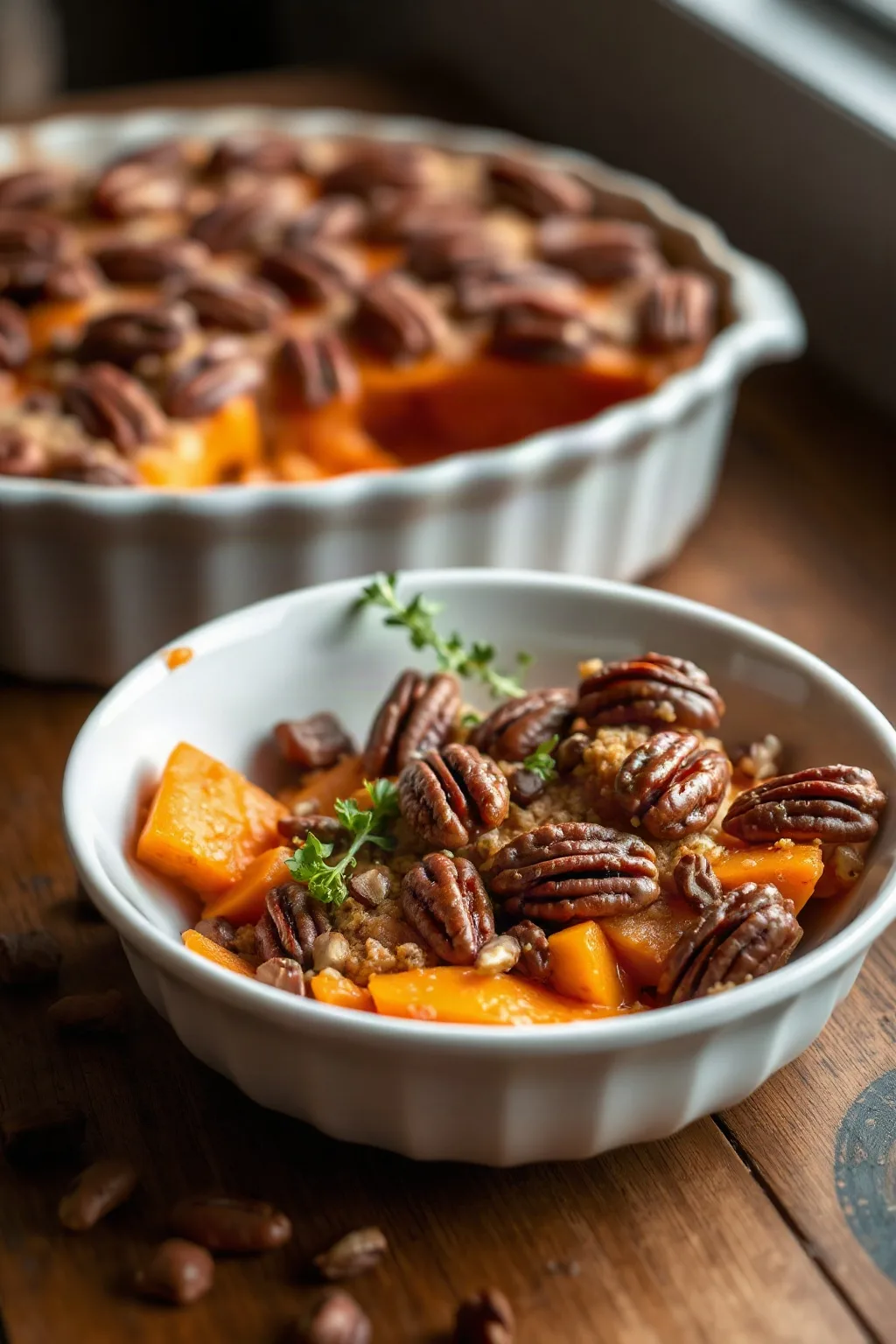 Casserole de Patates Douces avec Croûte de Pacanes
