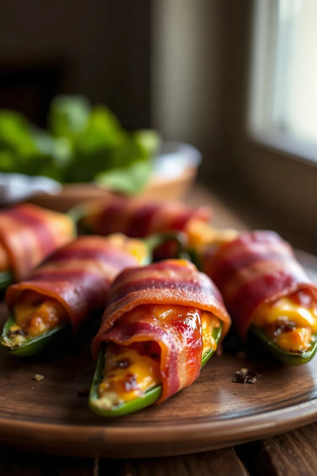 Jalapeños Rellenos con Queso y Envueltos en Tocino