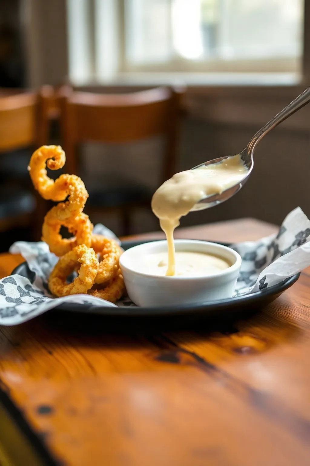 Crispy Air Fryer Calamari with Lemon Aioli