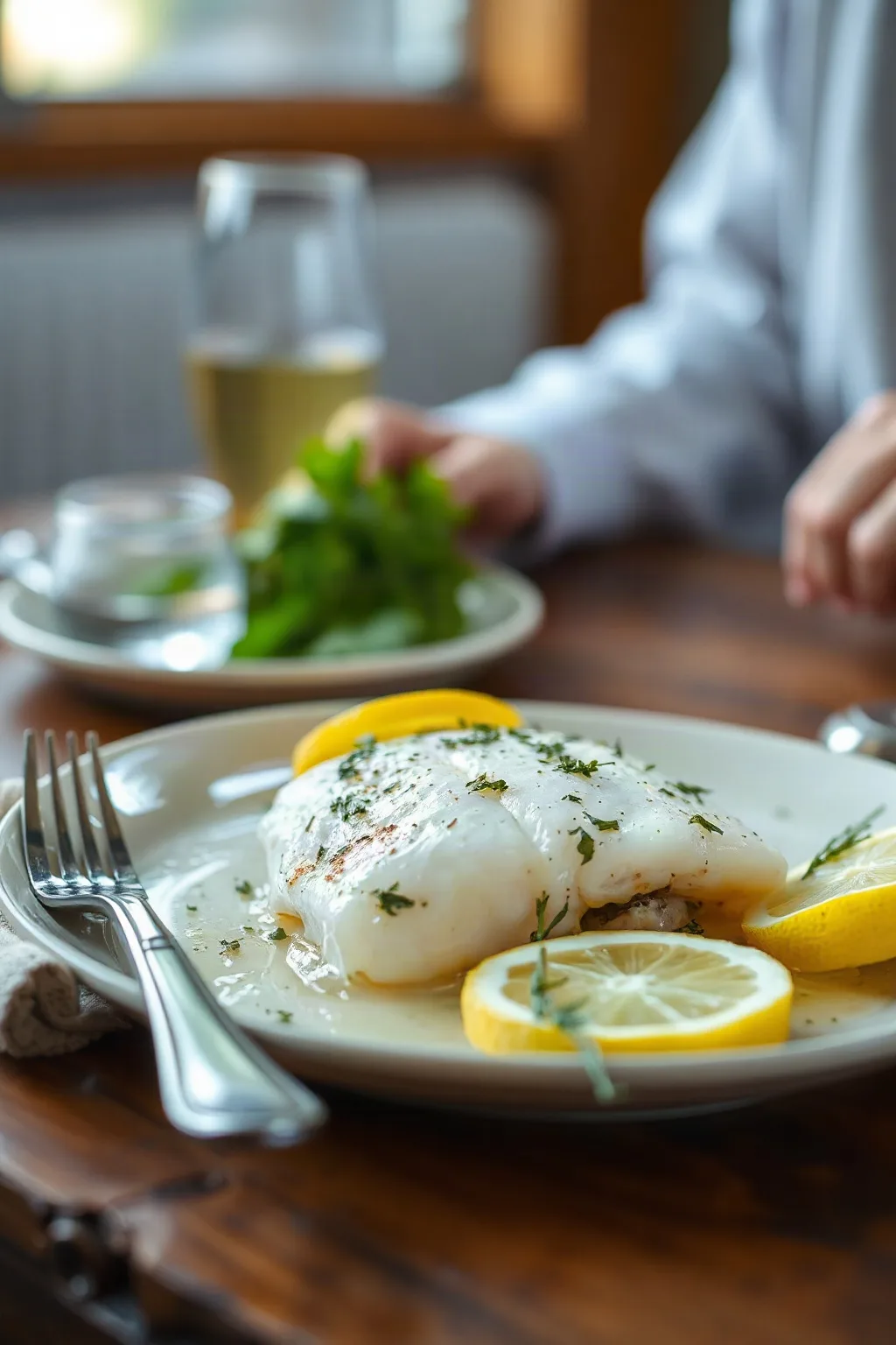 Merluza al Horno con Limón y Hierbas