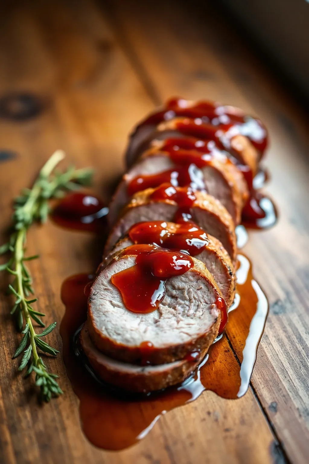 Filet de porc à la gelée de poivrons