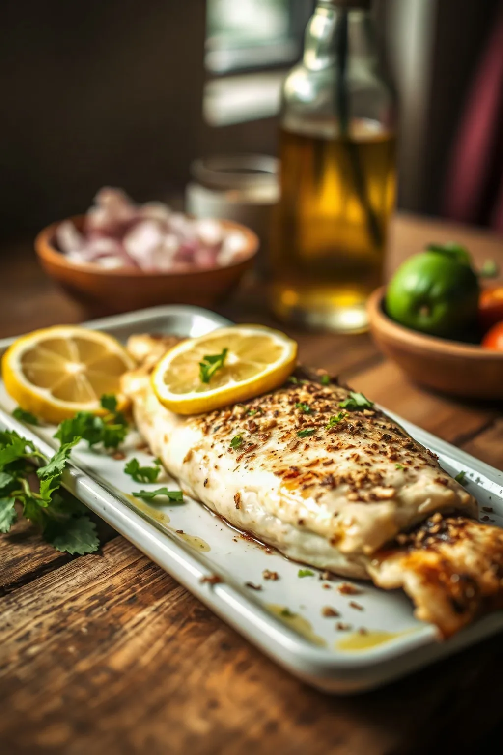 Cuban Style Sea Bass with Citrus Marinade