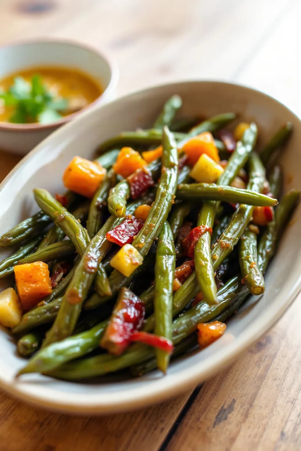 Spicy Indian Gujarati Green Beans