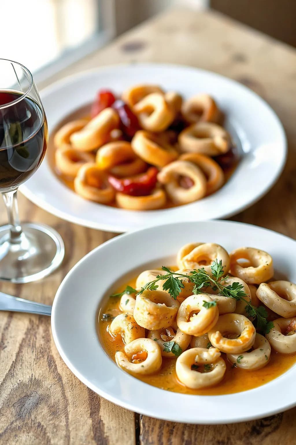 Delicia de Calamares al Vino Blanco Cremoso