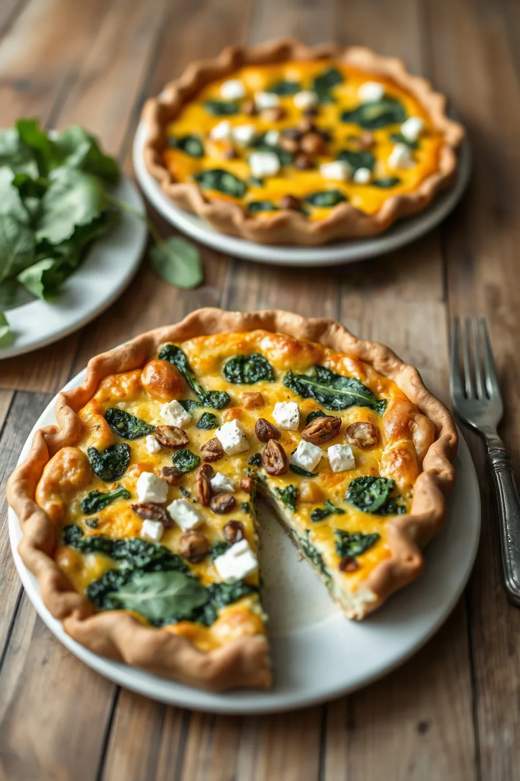 Healthy Quiche with Spinach and Feta