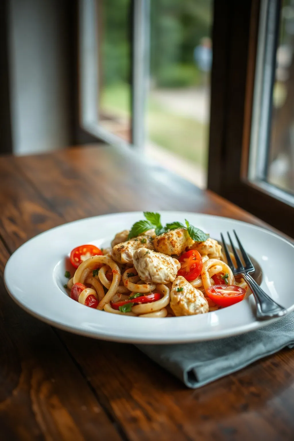 Poulet et Pâtes Primavera