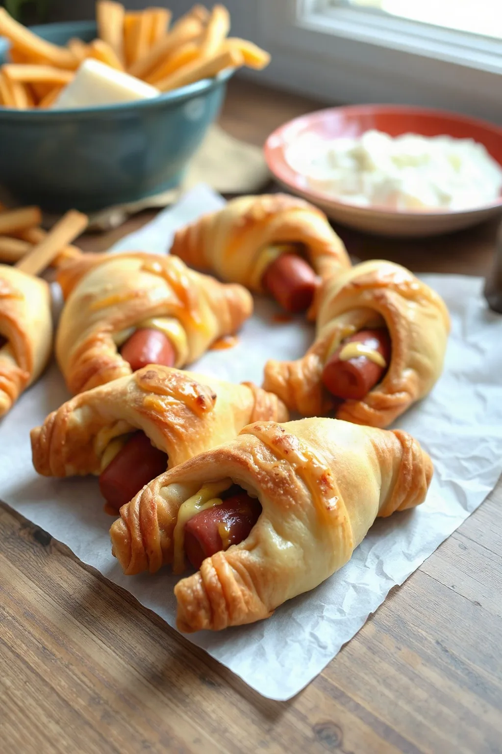 Easy Cheesy Hot Dog Crescent Rolls