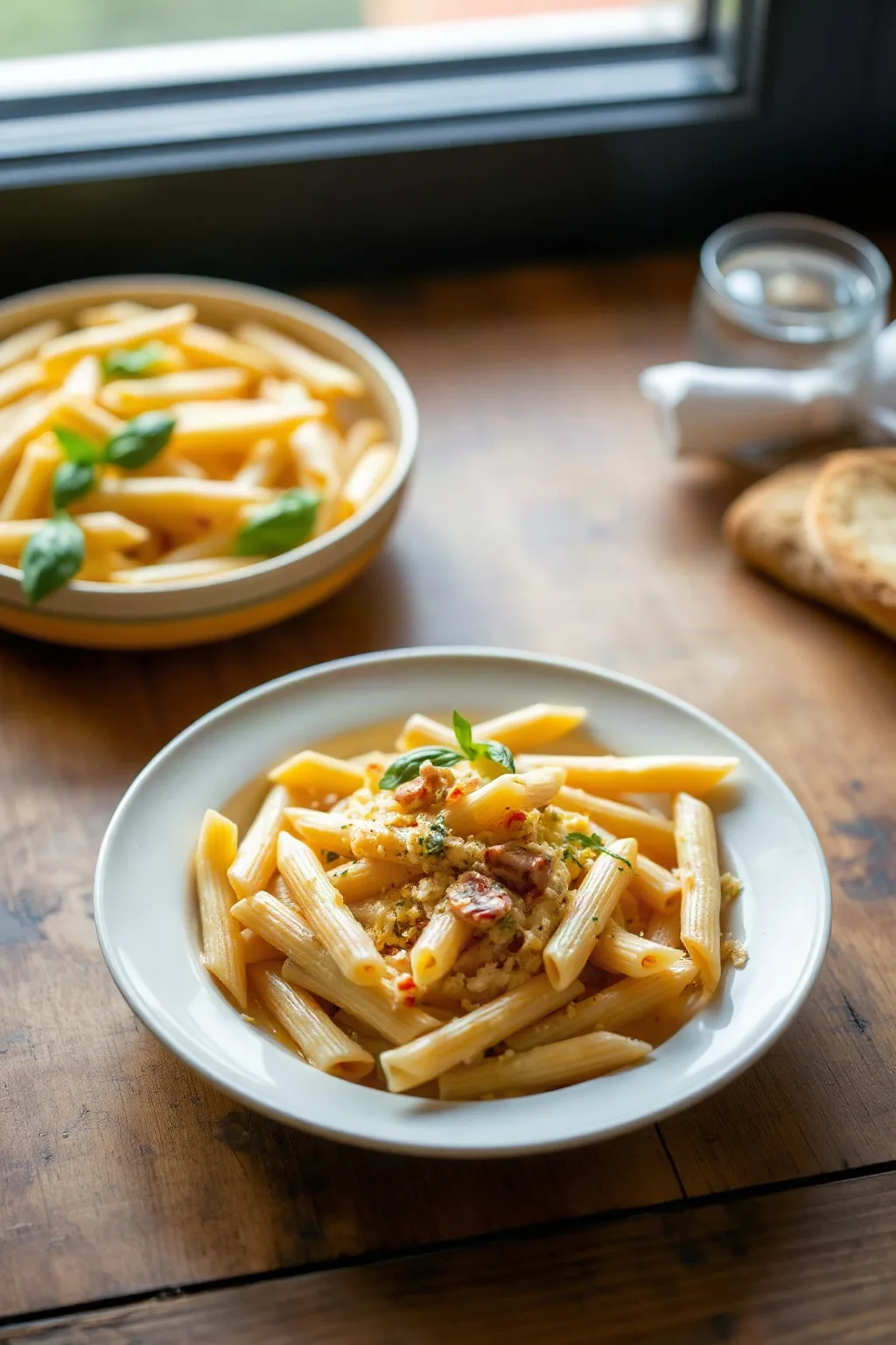 Pâtes Penne à l'Ail Crémeuses