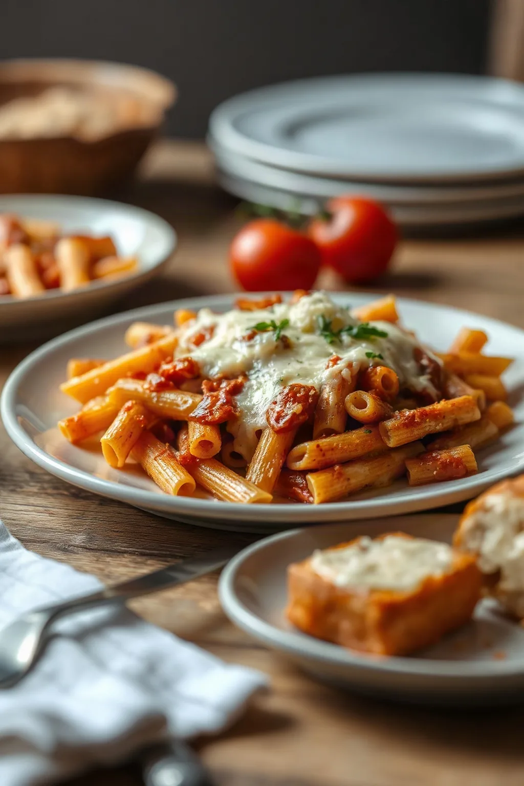 Penne au Four Classique avec Fromage