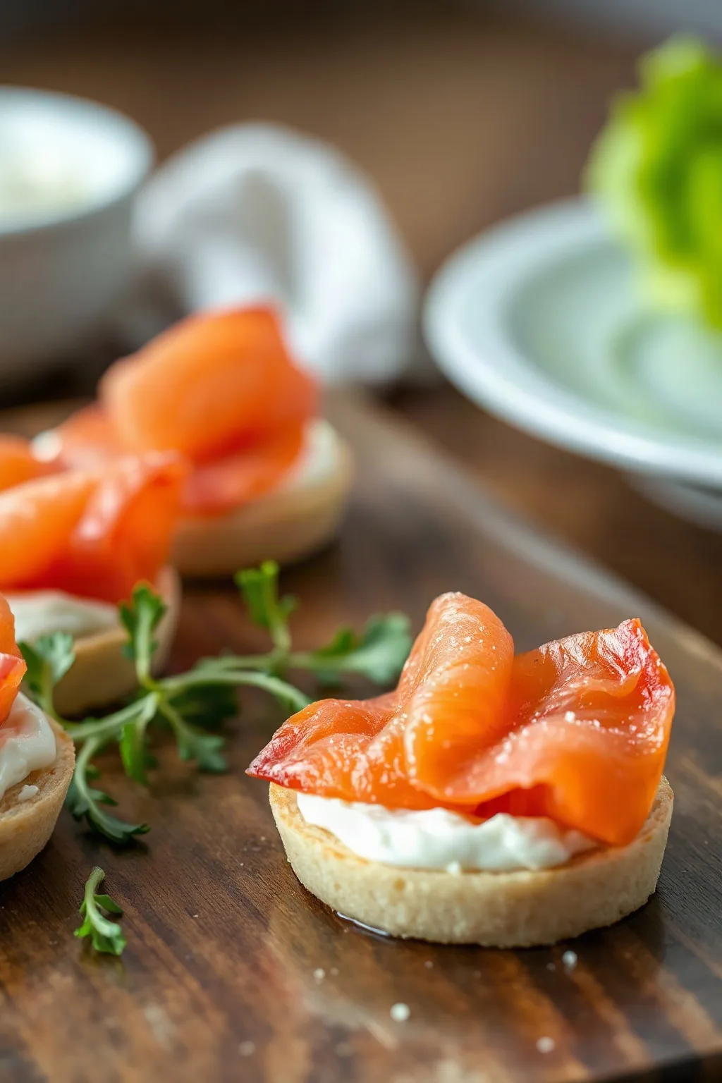 Smoked Salmon Canapés with Dill Cream Cheese