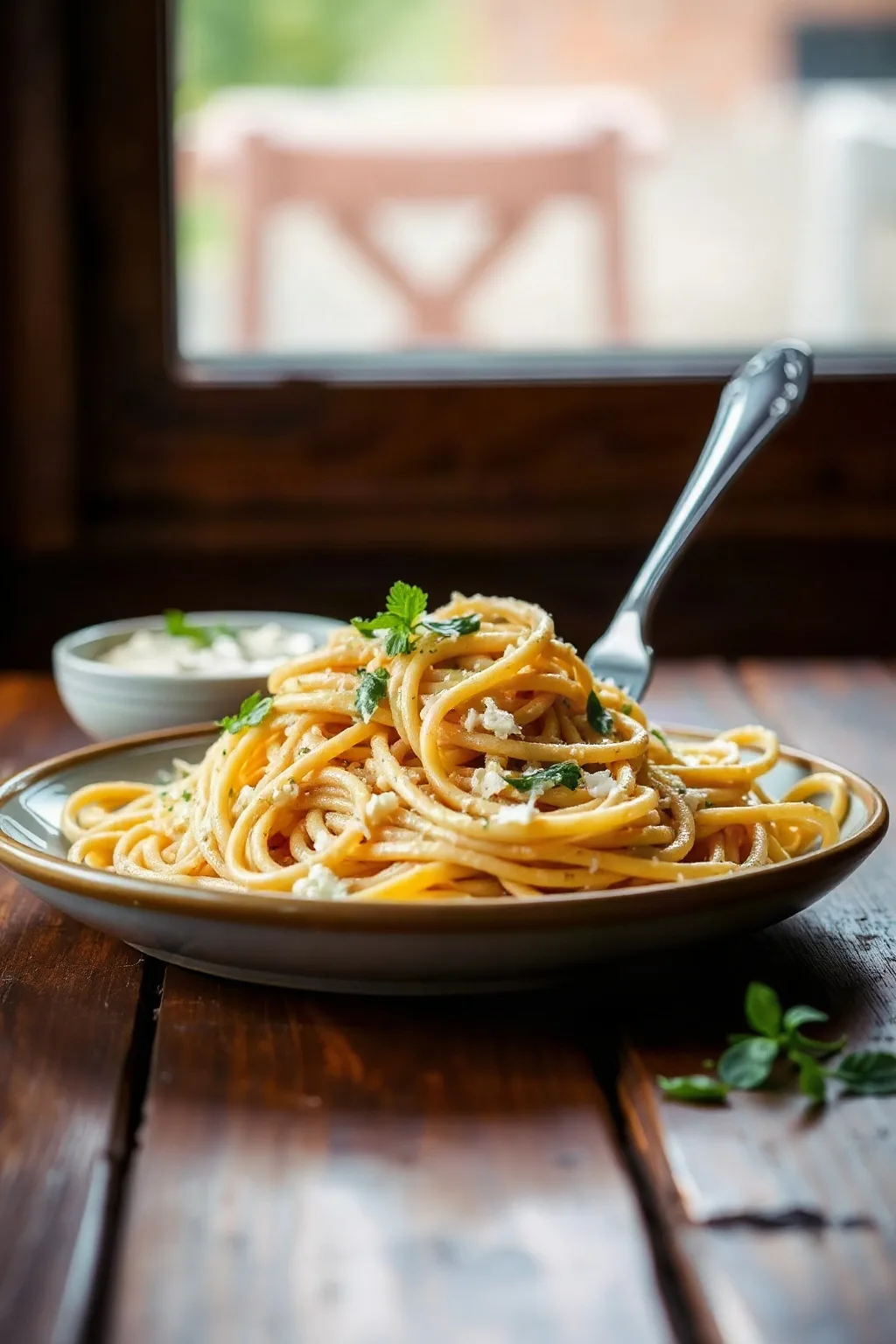 Creamy Garlic and Onion Spaghetti