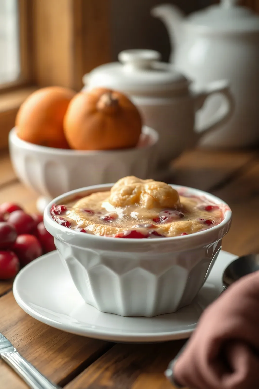 Nanny's Steamed Cranberry Pudding