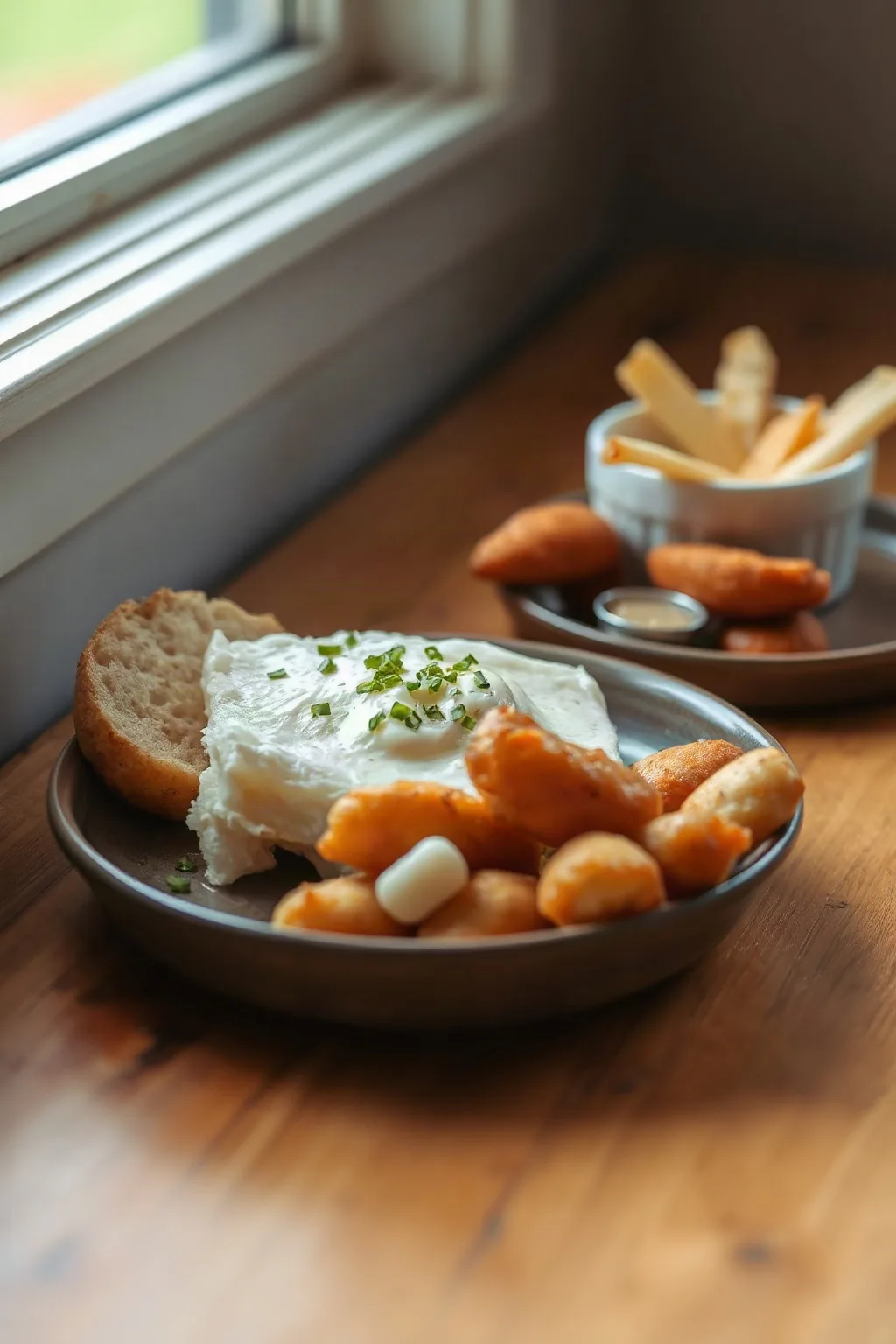 Traditional Fish and Brewis with Scruncheons