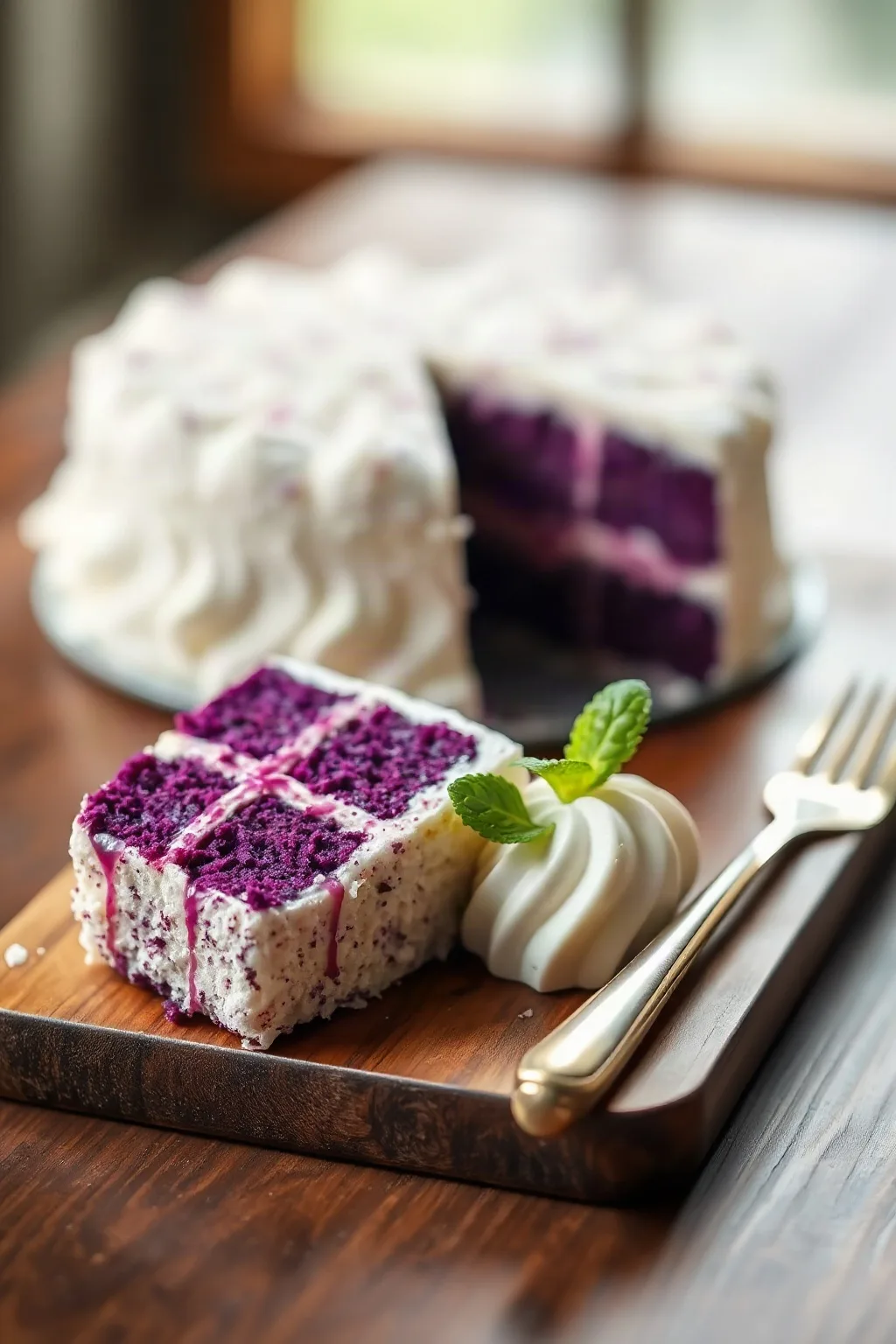 Ube Macapuno Cake: A Filipino Delight