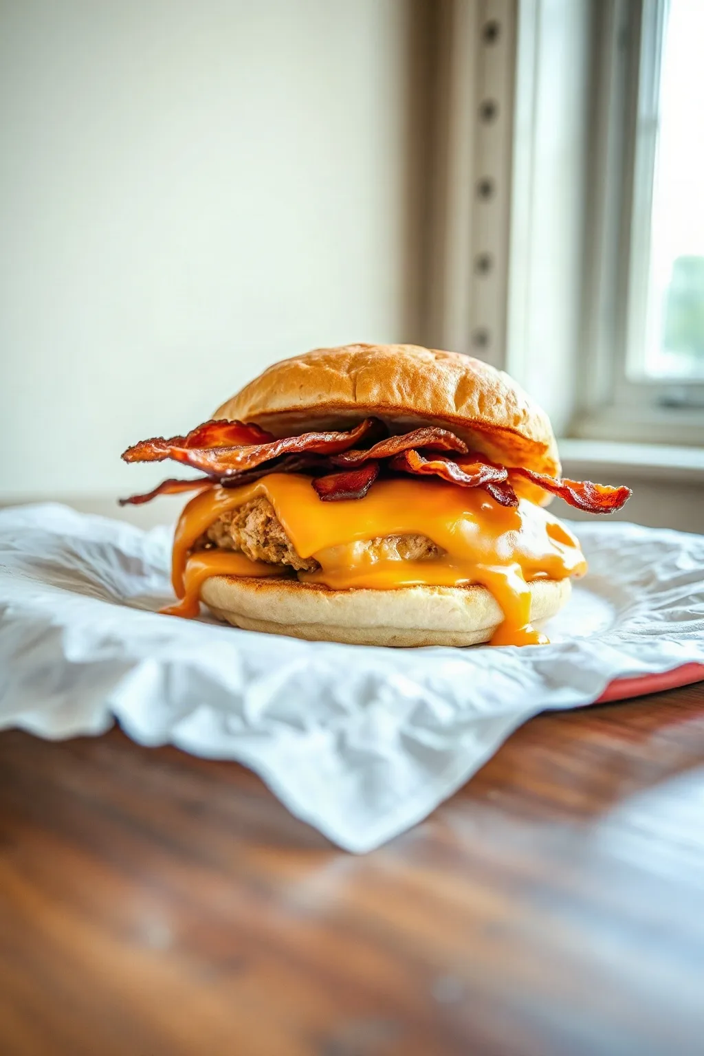 Sándwich de Pollo Buffalo Picante con Tocino y Queso
