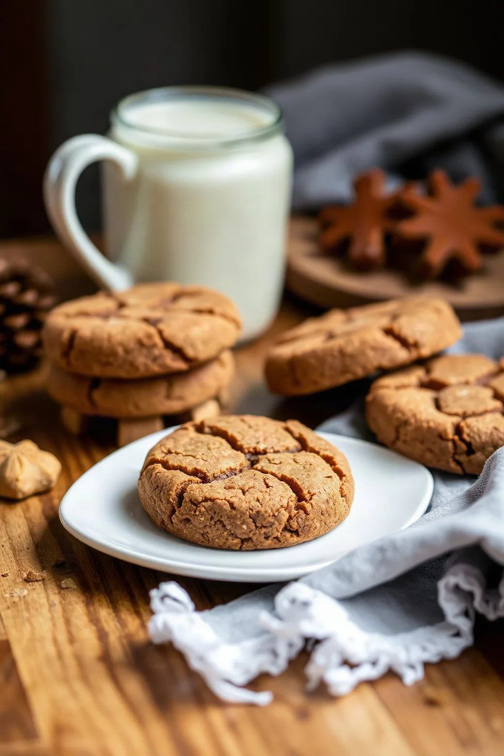 Crackle Top Molasses Cookies
