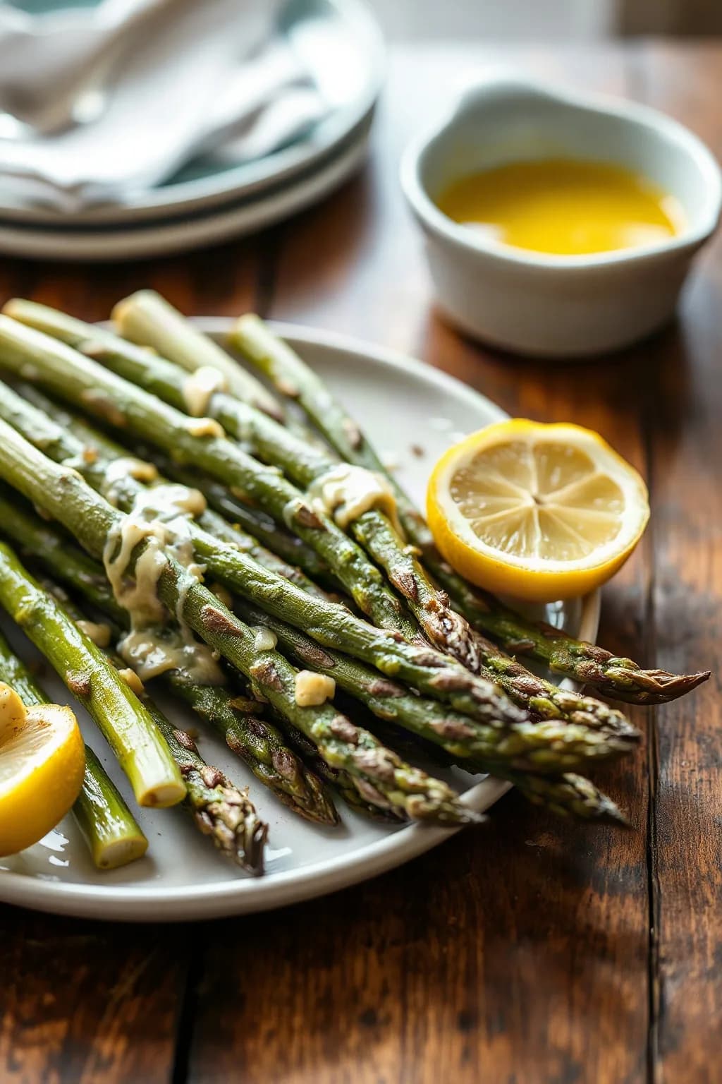 The Best Steamed Asparagus with Lemon Butter