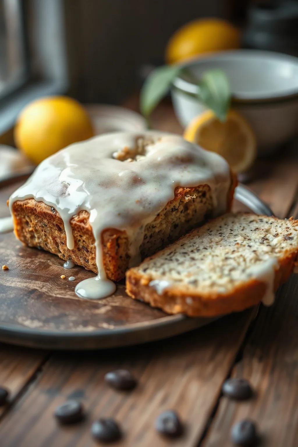 Moist Poppy Seed Bread with Lemon Glaze