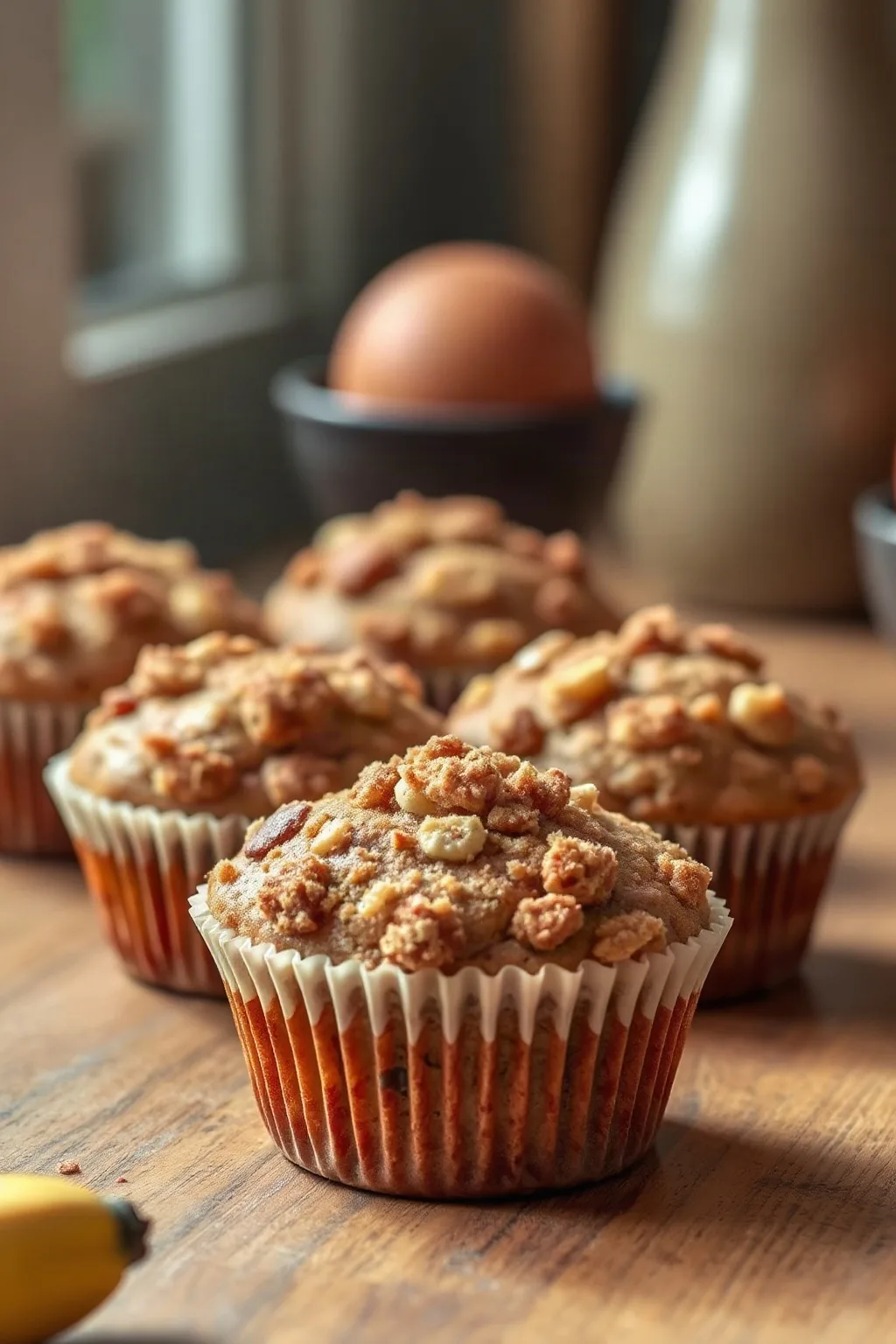 Perfect Banana Crumb Muffins