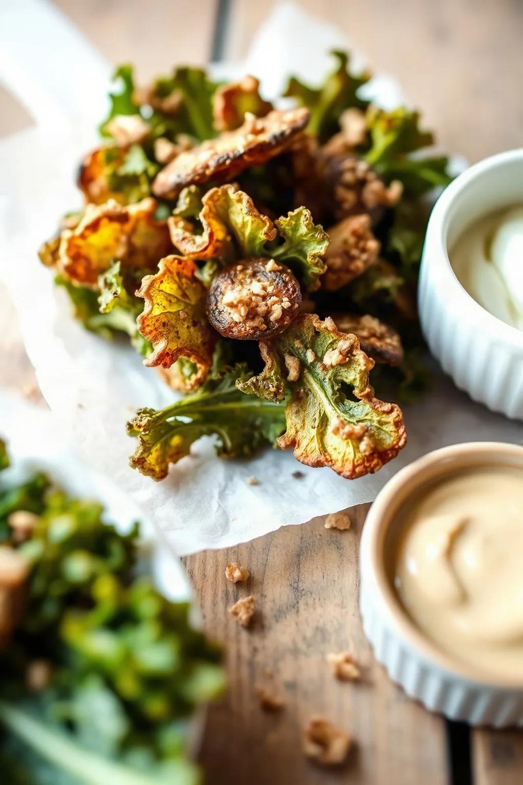 Crispy Air Fried Kale Chips